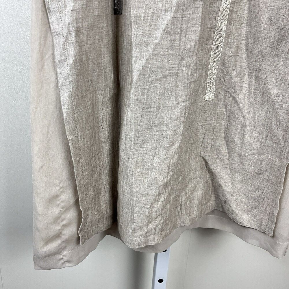 Mado Et Les Autres Dress Tan Linen Blend Layered Sleeveless Lagenlook Eu 38 Us 8 View 3